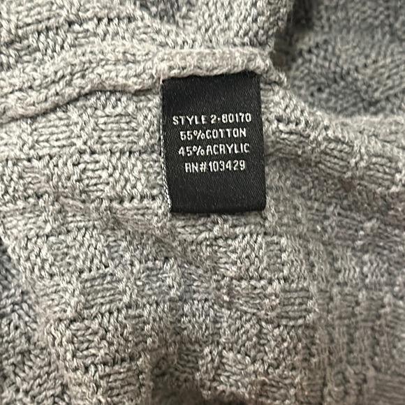 Intro Sz Large Gray Cowl Neck Sweater - Picture 7 of 7